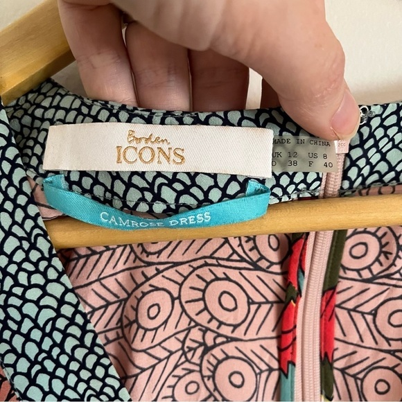 BODEN x ICONS *Rare* Camrose Silk Peacock Floral Maxi Dress WW082 - Picture 10 of 12